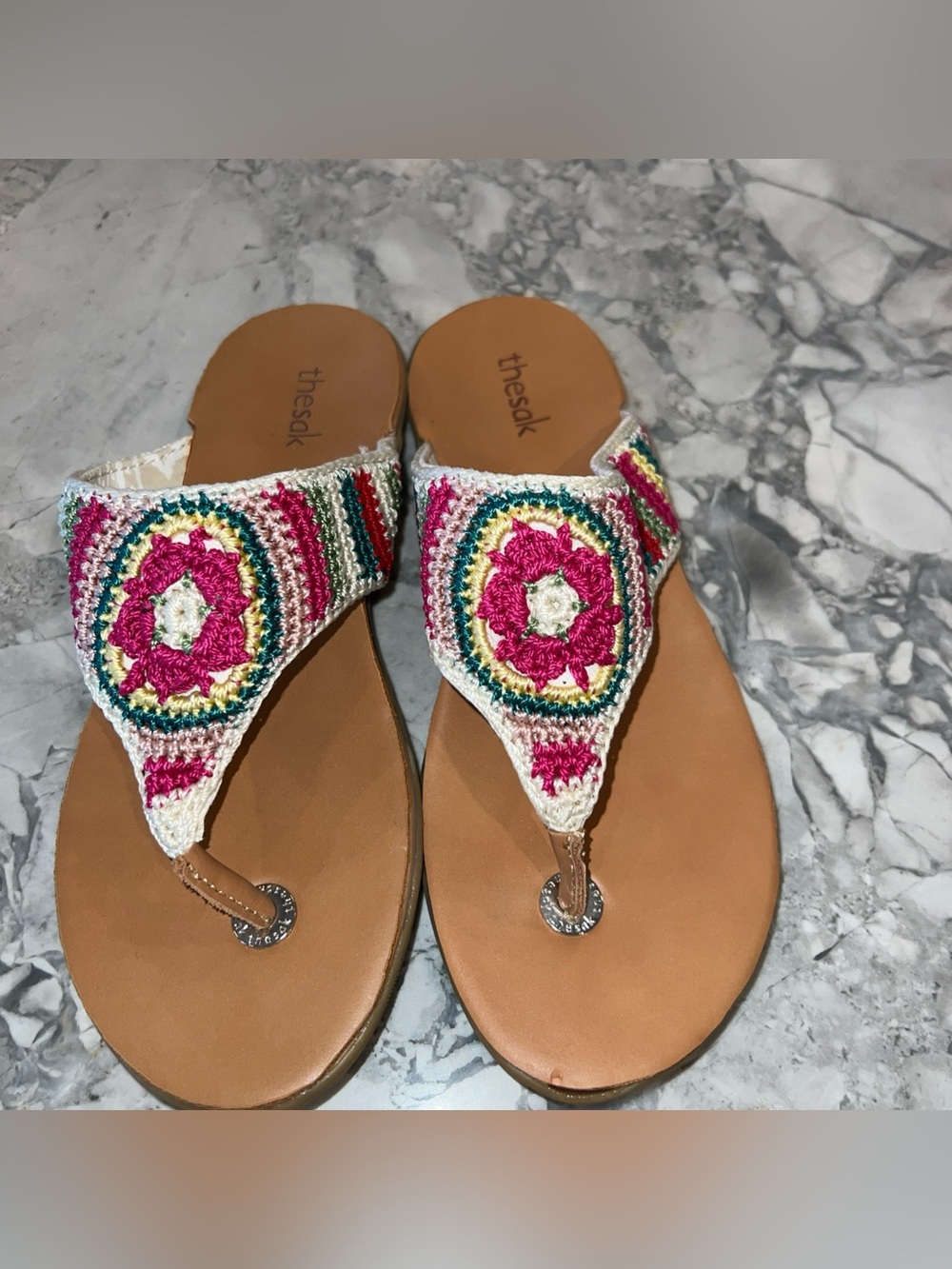 The Sak Women's Shana crocheted Boho Sandals Multi Color Size 8